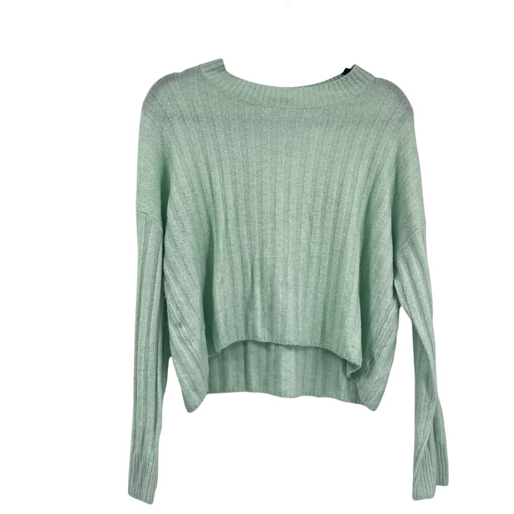 American Eagle Ribbed Mint Green Soft Slub Sweater Medium